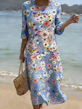 Casual jurk voor dames met bloemenprint