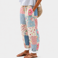Comfortabele Patchwork Vintage Broeken