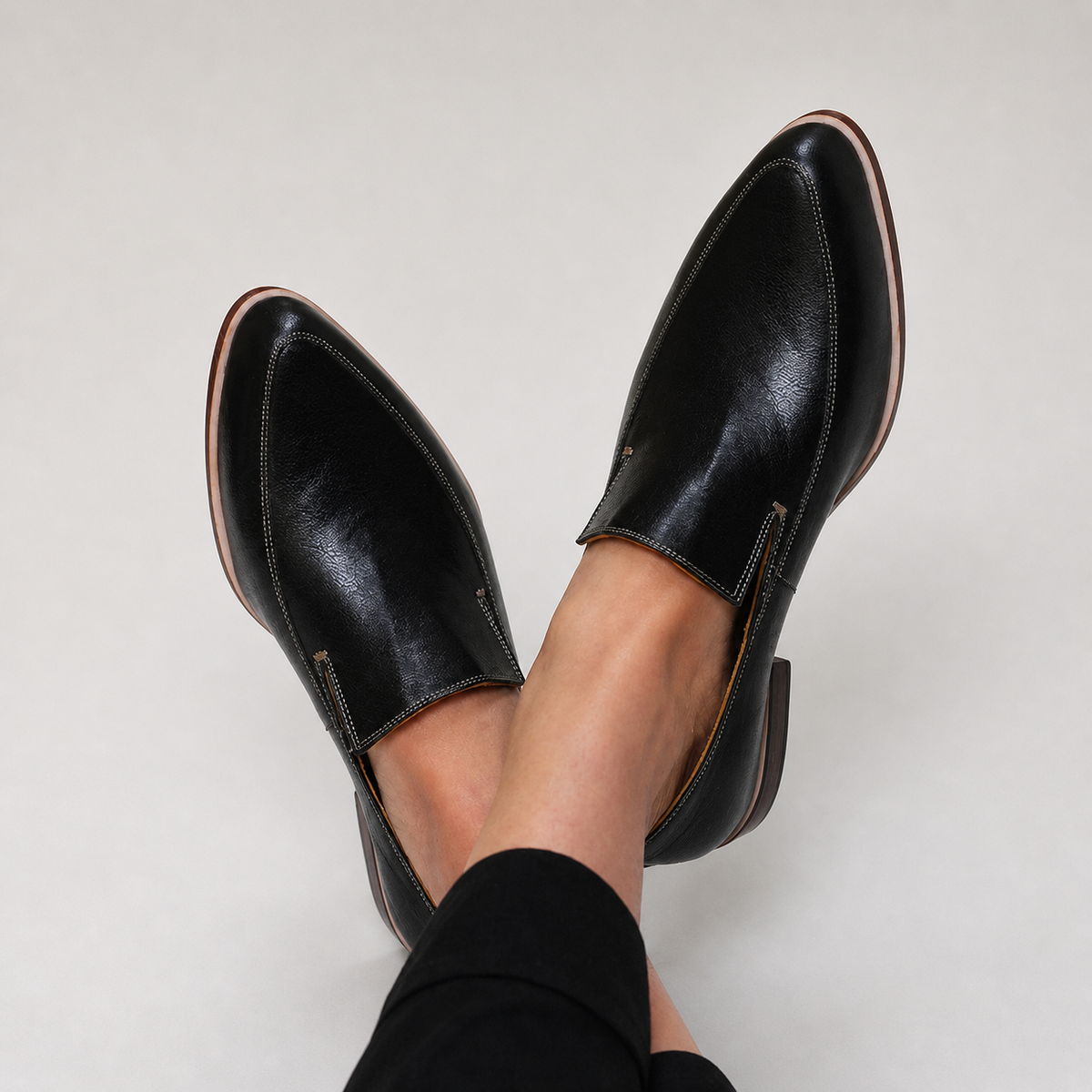 Zofia™ | Mocassin Patchwork Zwart