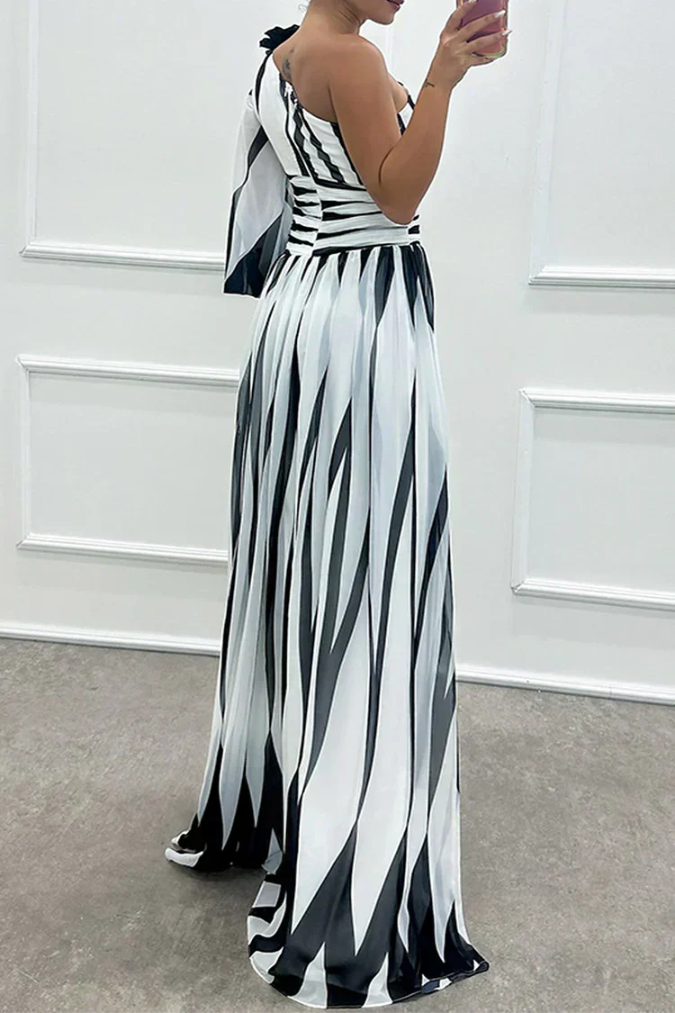 Shiloh | Elegante Gestreepte Maxi Jurk