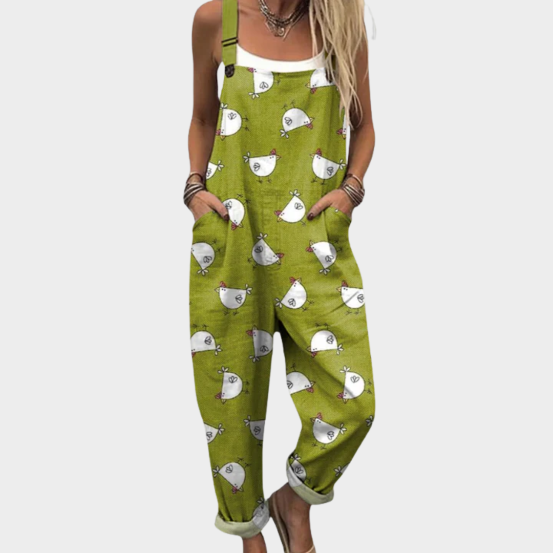 Roze | Casual Gedrukte Jumpsuit