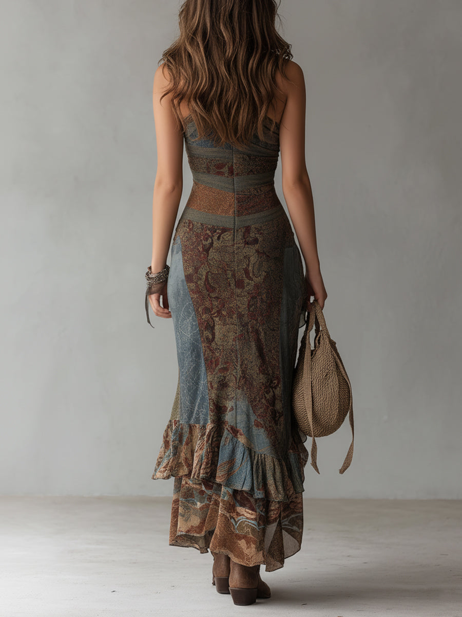 Truus | Maxi Bloemenjurk Vintage