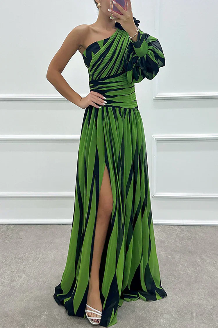 Shiloh | Elegante Gestreepte Maxi Jurk