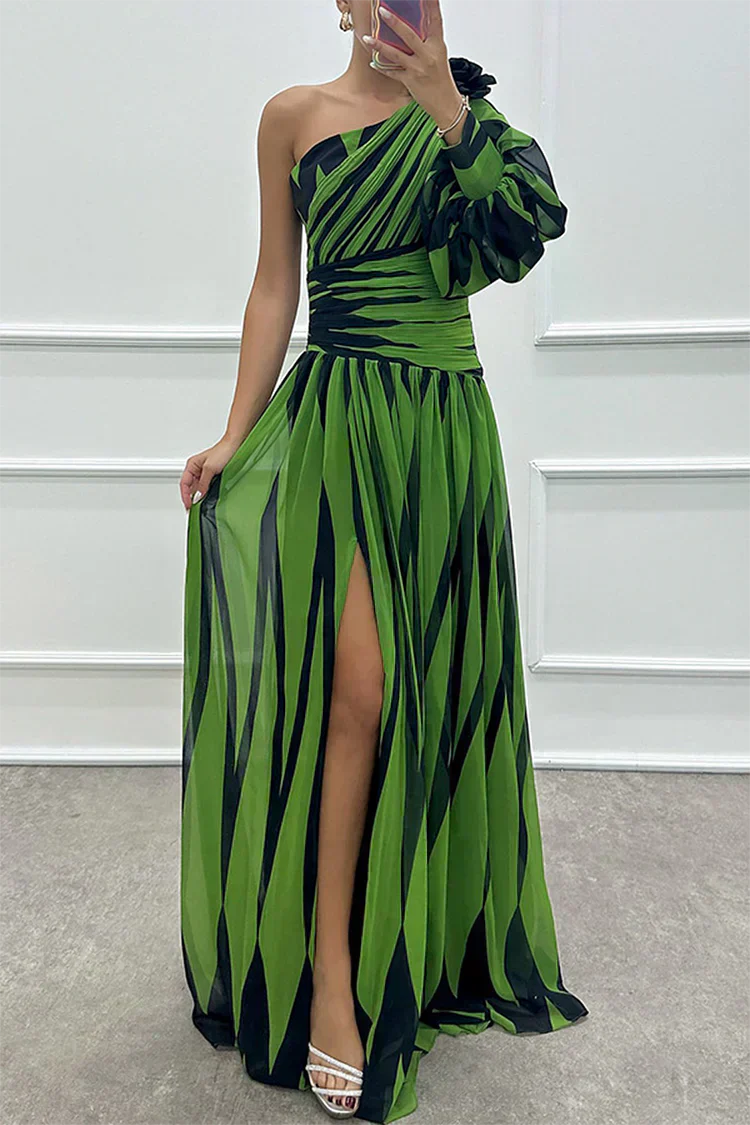 Shiloh | Elegante Gestreepte Maxi Jurk