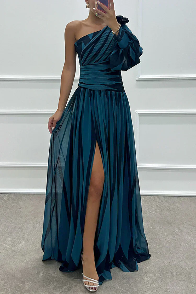 Shiloh | Elegante Gestreepte Maxi Jurk