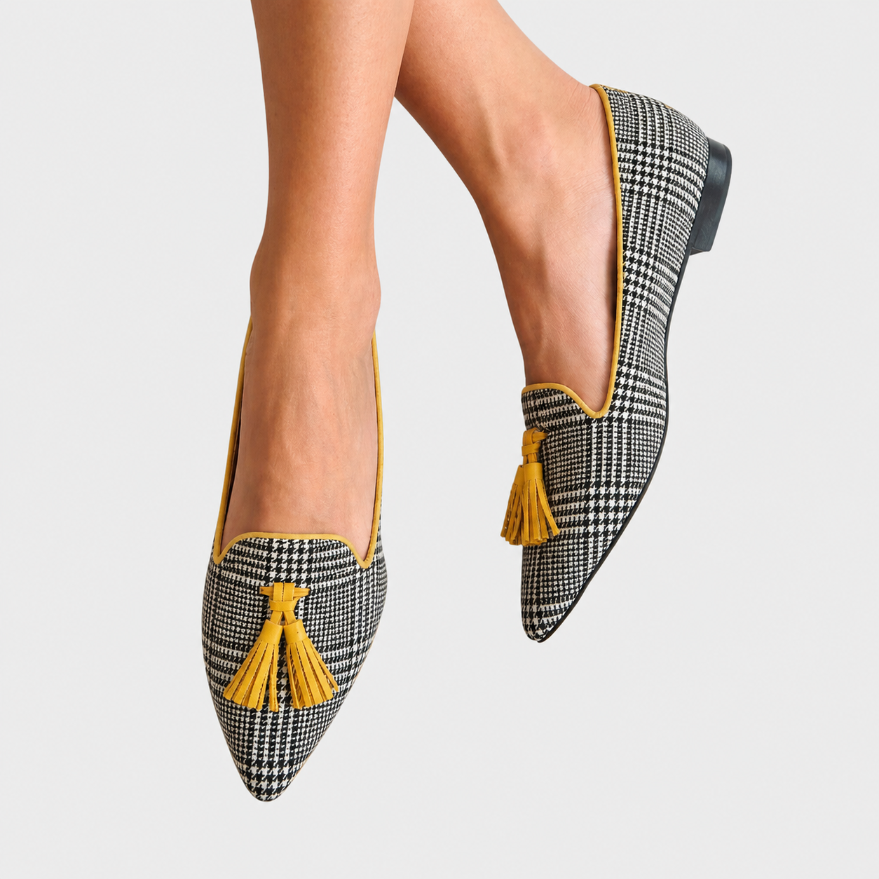 Odessie - Moderne geruite mocassins
