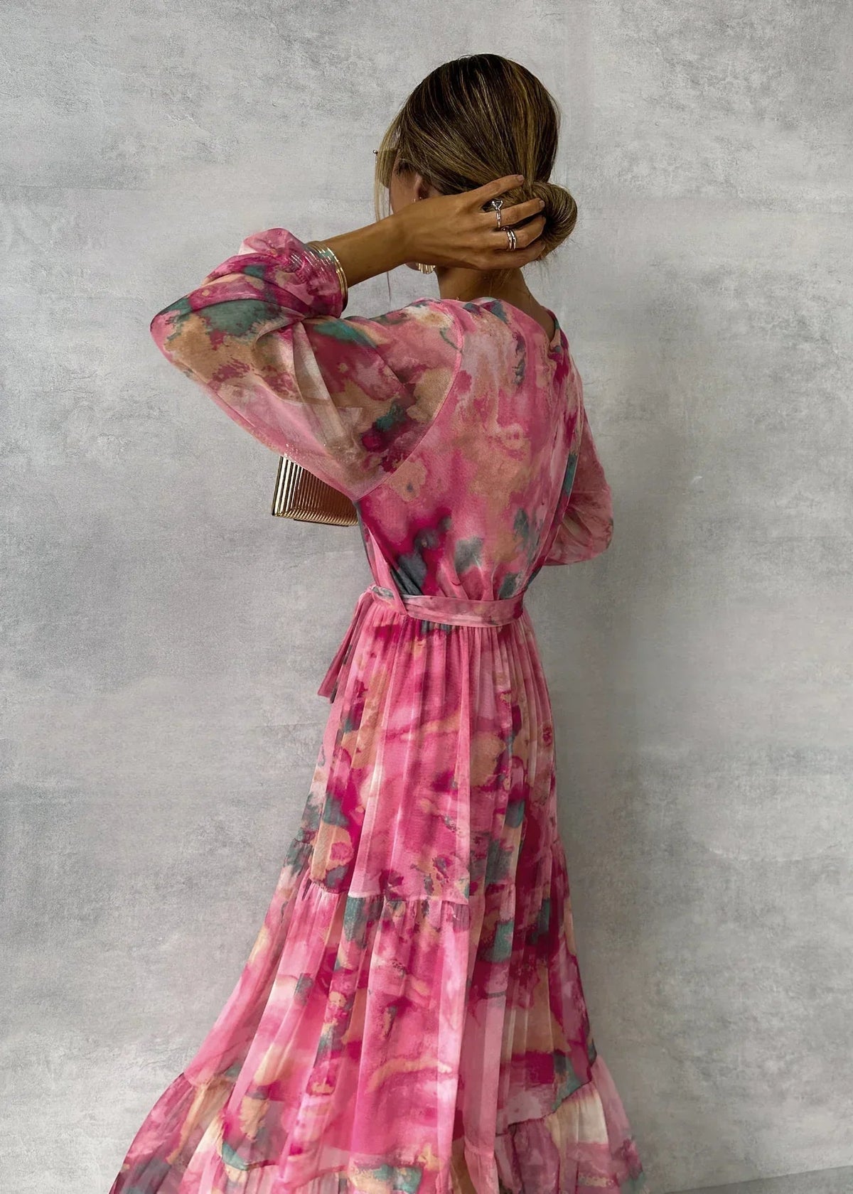 Zomer | Wikkeljurk met bloemenprint