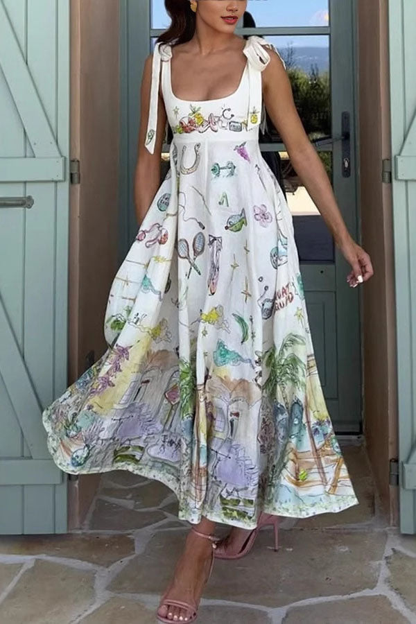 Sandra | Elegante Maxi Jurk met Print