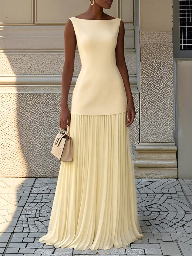 Serena | Maxi Plissé Jurk