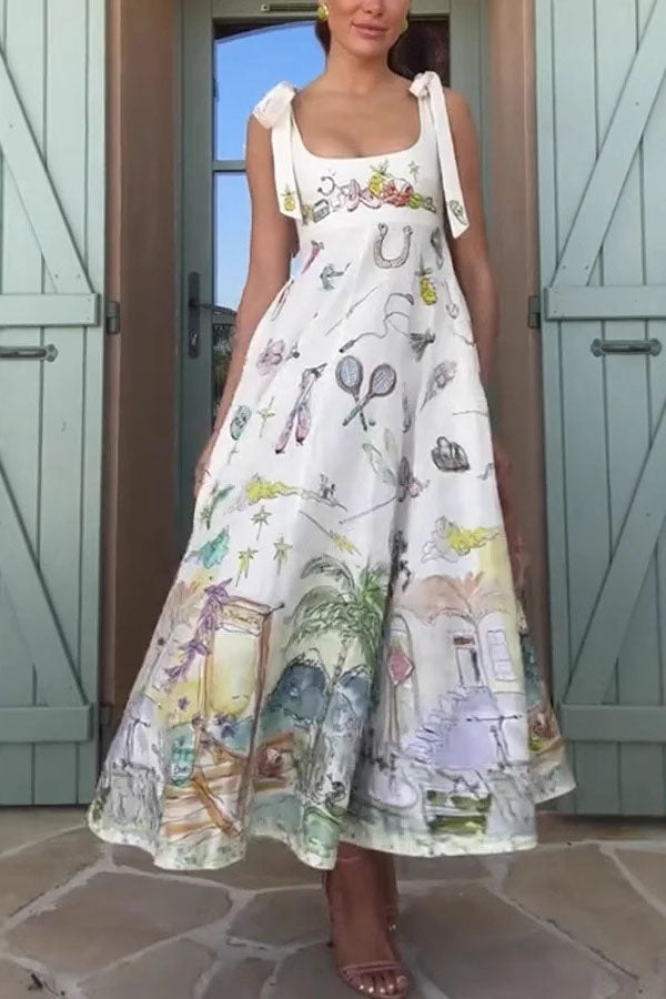 Sandra | Elegante Maxi Jurk met Print