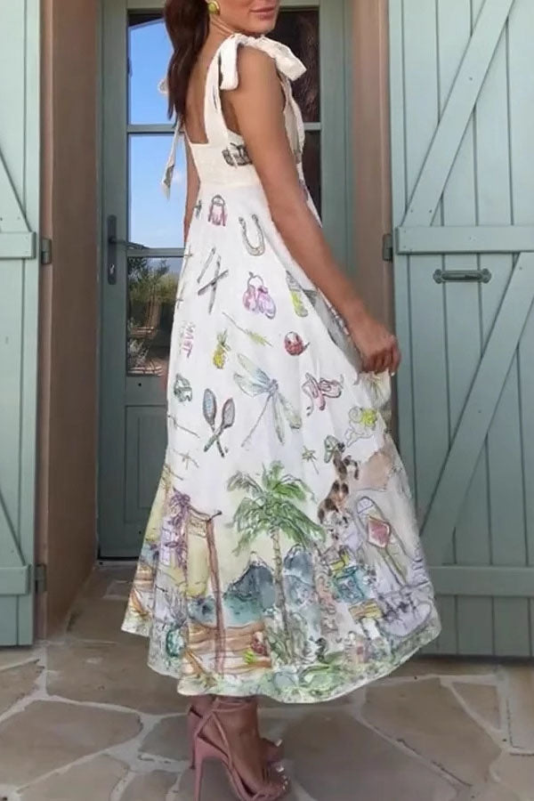 Sandra | Elegante Maxi Jurk met Print