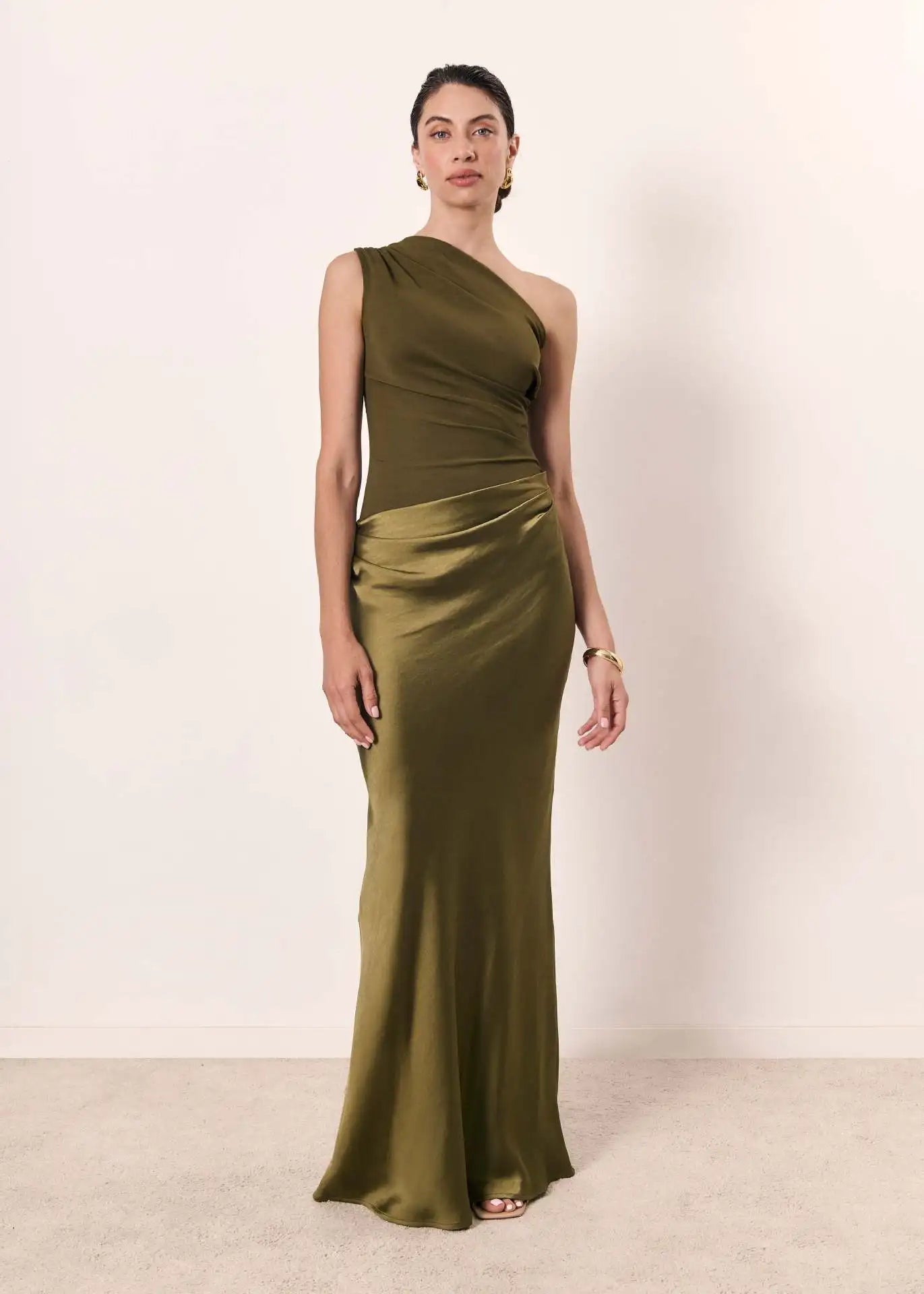 Ashley | Maxi-jurk met een Satijnen Ceintuur