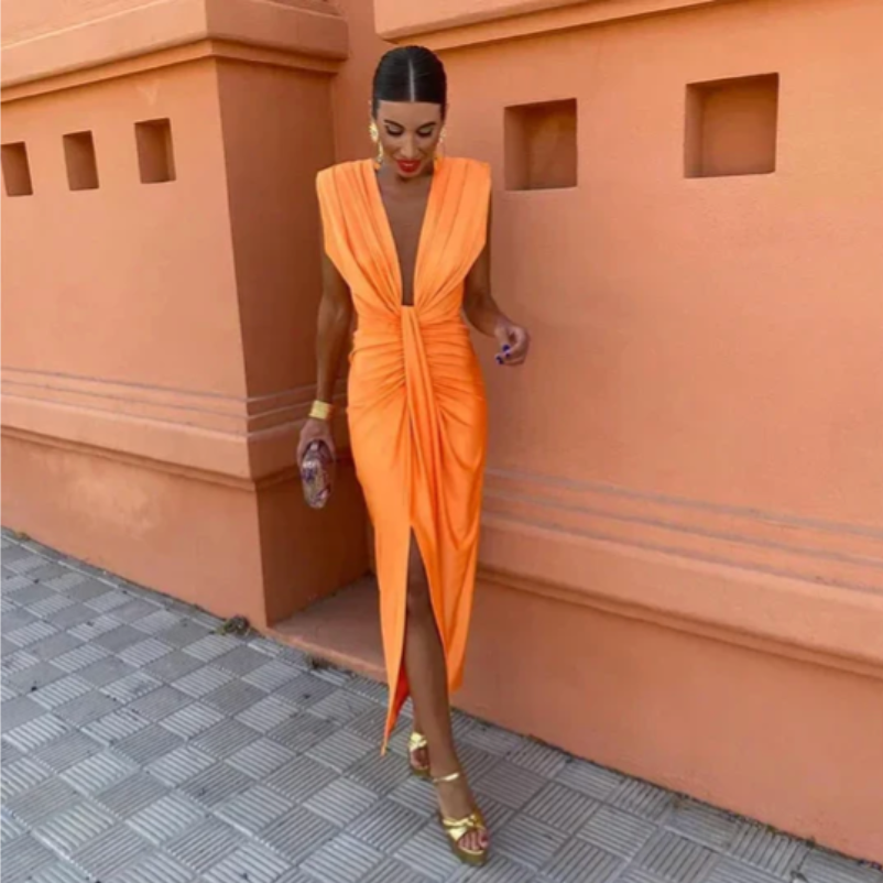 Roze | Elegante Plissé Jurk