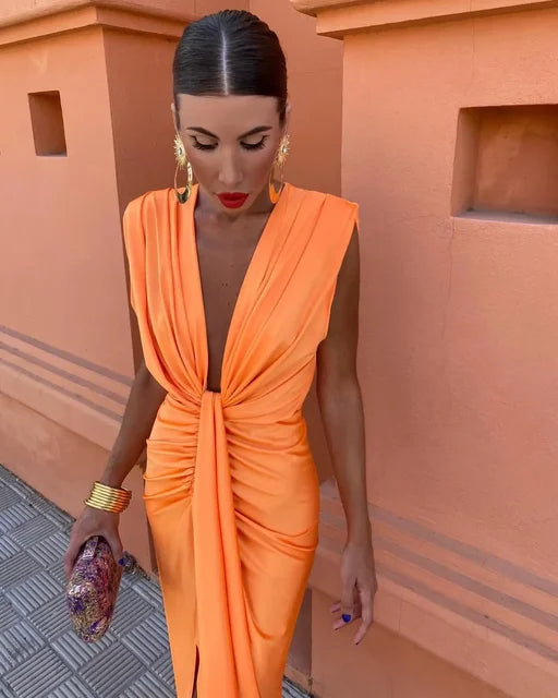 Roze | Elegante Plissé Jurk