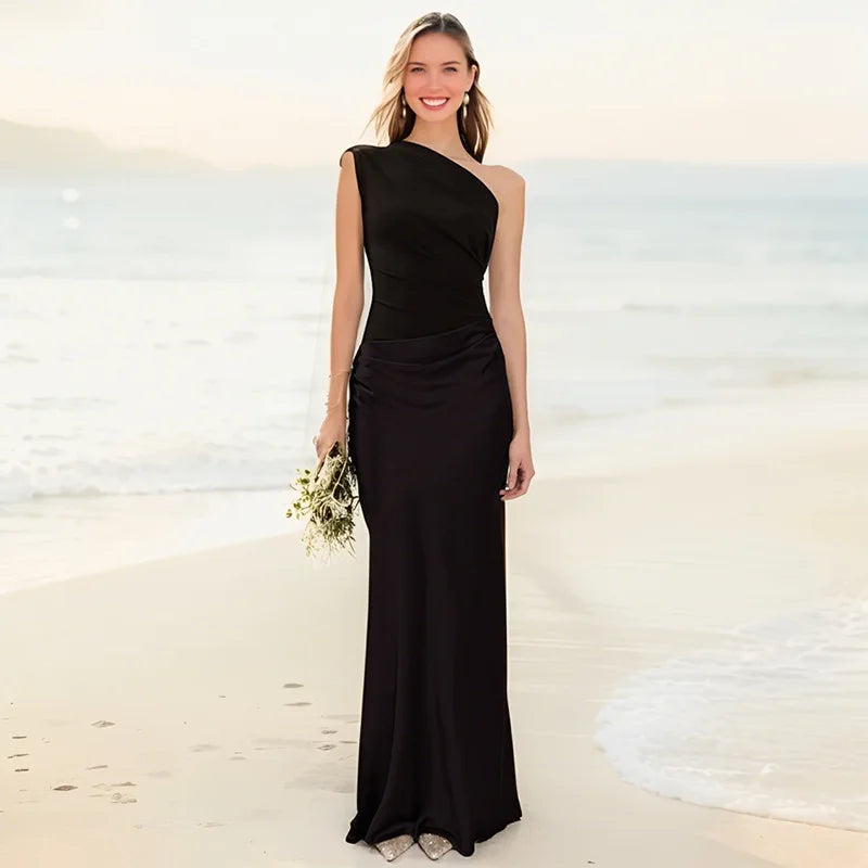 Ashley | Maxi-jurk met een Satijnen Ceintuur