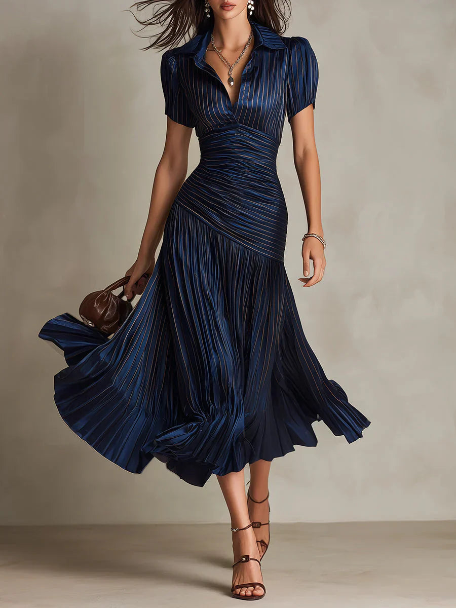 Florence | Elegante Vintage Chiffon Maxi Jurk