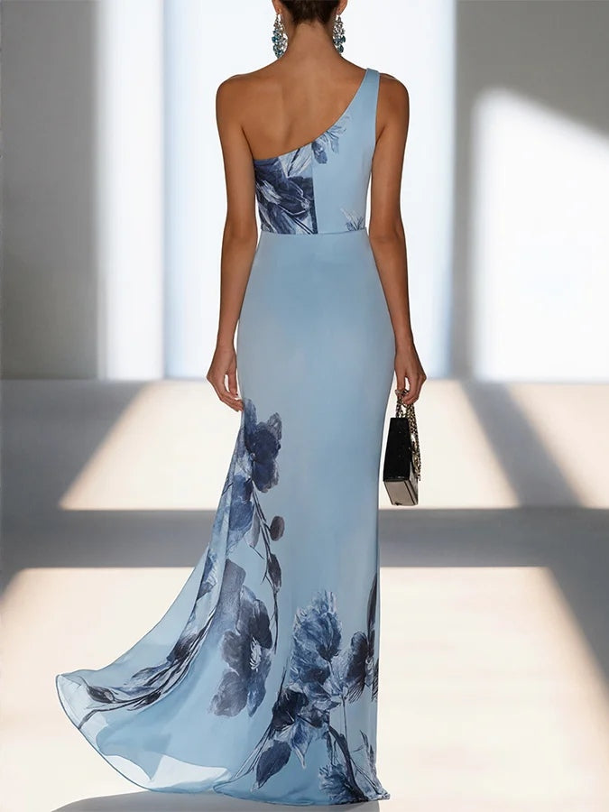 Victoria | Maxi Jurk Off-Shoulder in Satijn