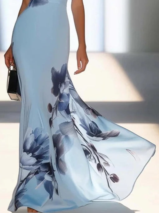 Victoria | Maxi Jurk Off-Shoulder in Satijn