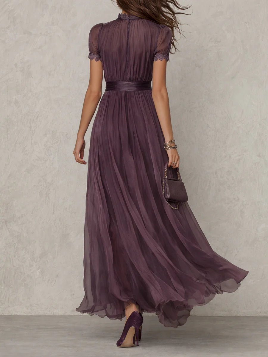 Ashley | Maxi Chiffon Vintage Elegante Jurk