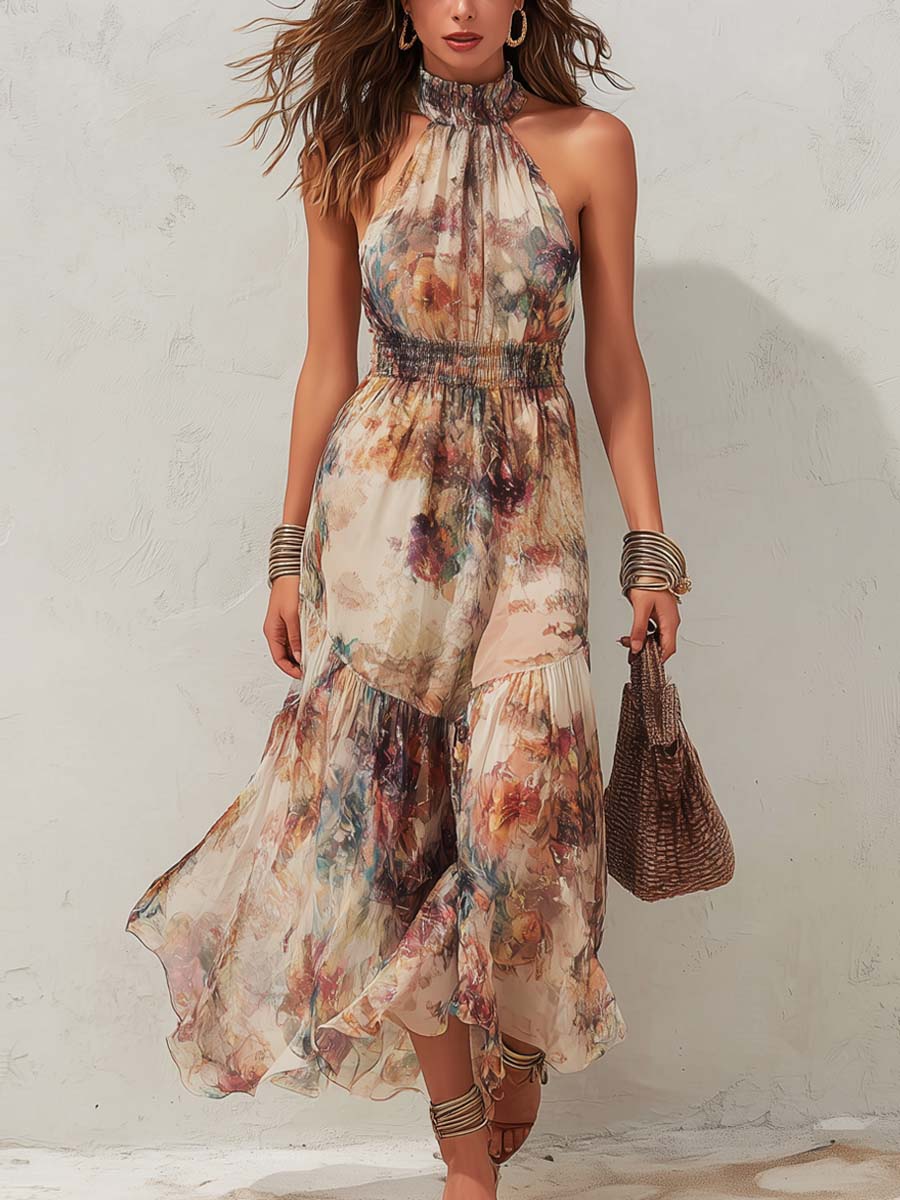 Chloé | Vintage Midi Bloemenjurk