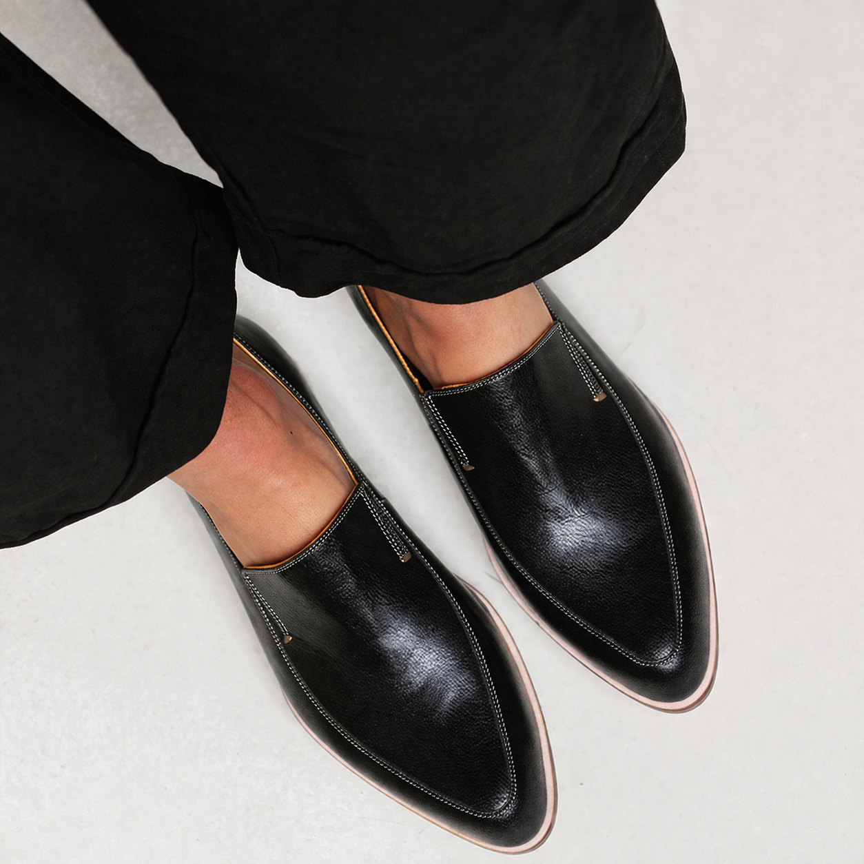 Zofia™ | Mocassin Patchwork Zwart